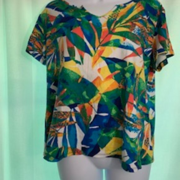 Anne Klein Sport Tops - 3/$20 Anne Klein Sport XL Tropical Top